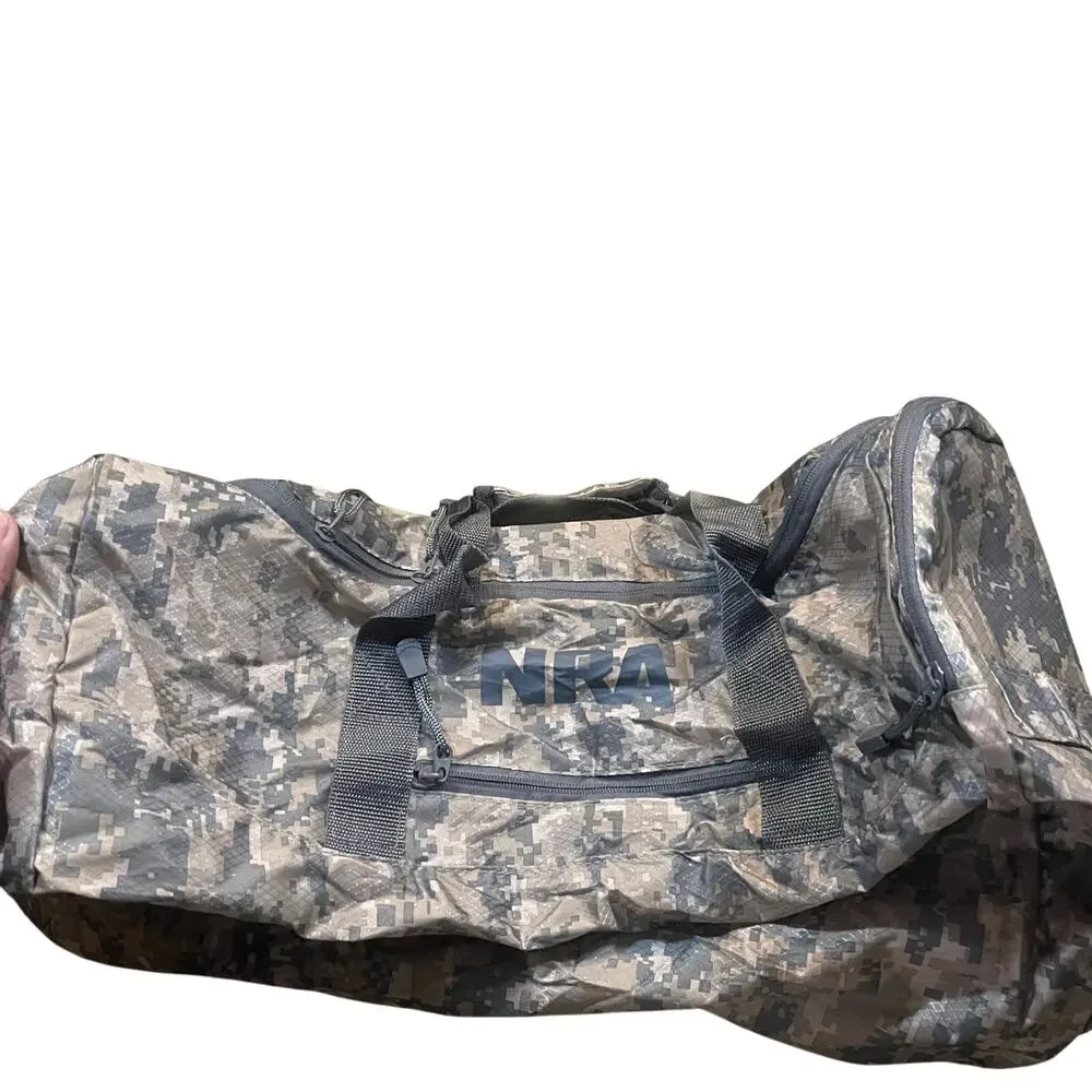 NRA Digital Camo Duffel Bag‎ Gym Travel Overnight Bag Military Style Lightweight