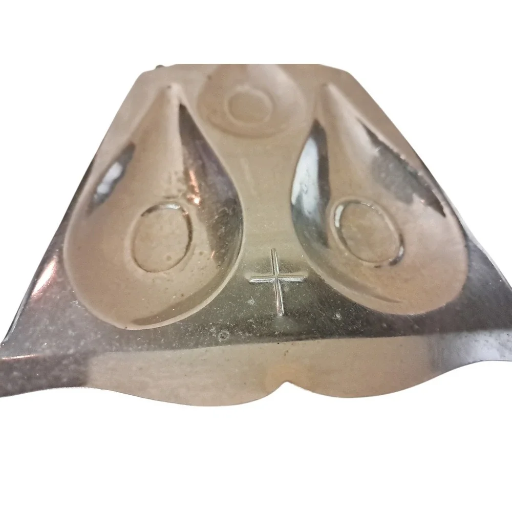 Spoonrest Vintage Metal Silver 3 Spoonrest Spots
