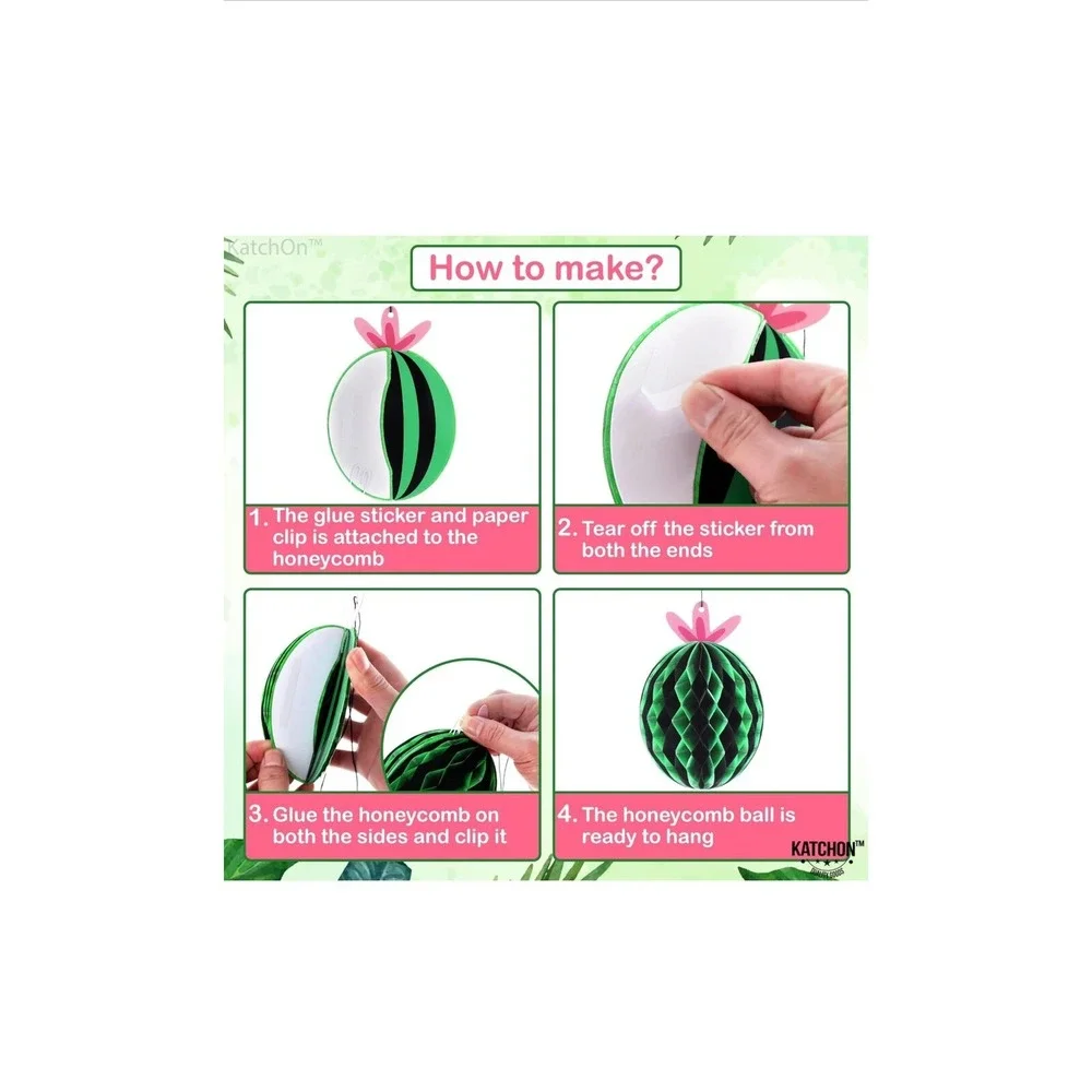 KatchOn Hanging Cactus Centerpieces Pack of 6 Cactus Party Decorations Lot Of 2‎