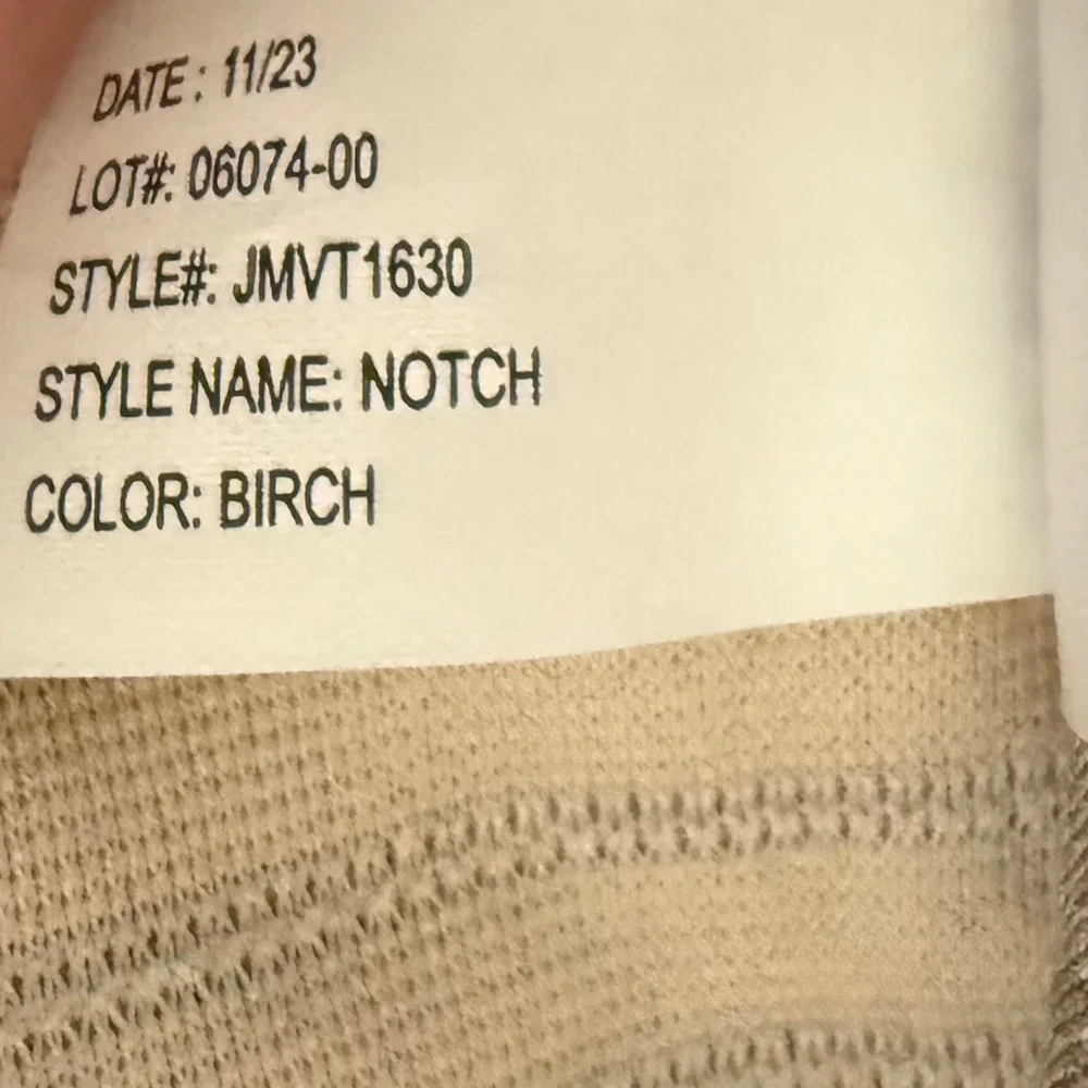 Johnnie O Notch Vest Mens Large Birch Beige Gray Full Zip Ribbed JMVT1630