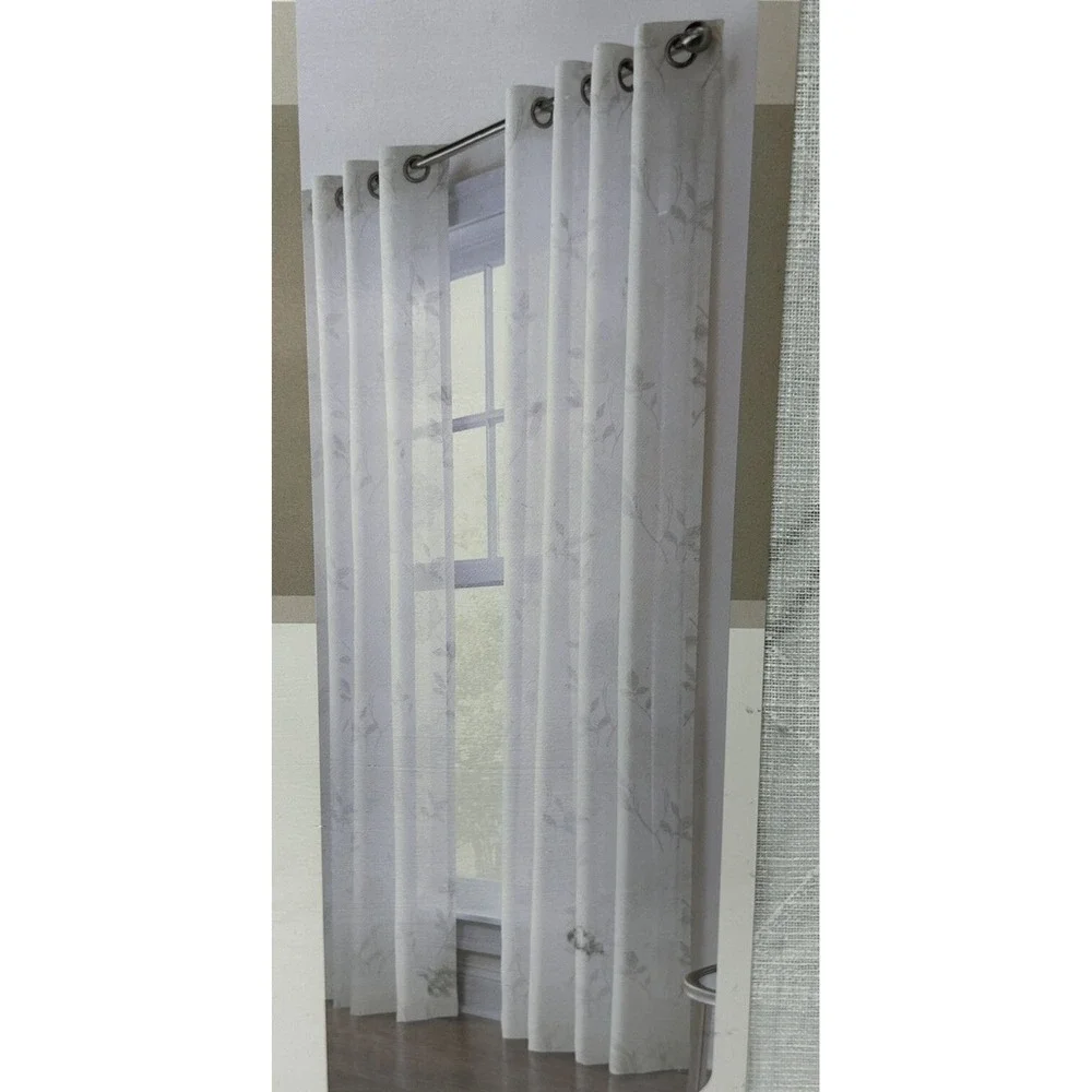 Commonwealth Habitat Embroidered Giardino Cream Sheer Curtain Polyester 52
