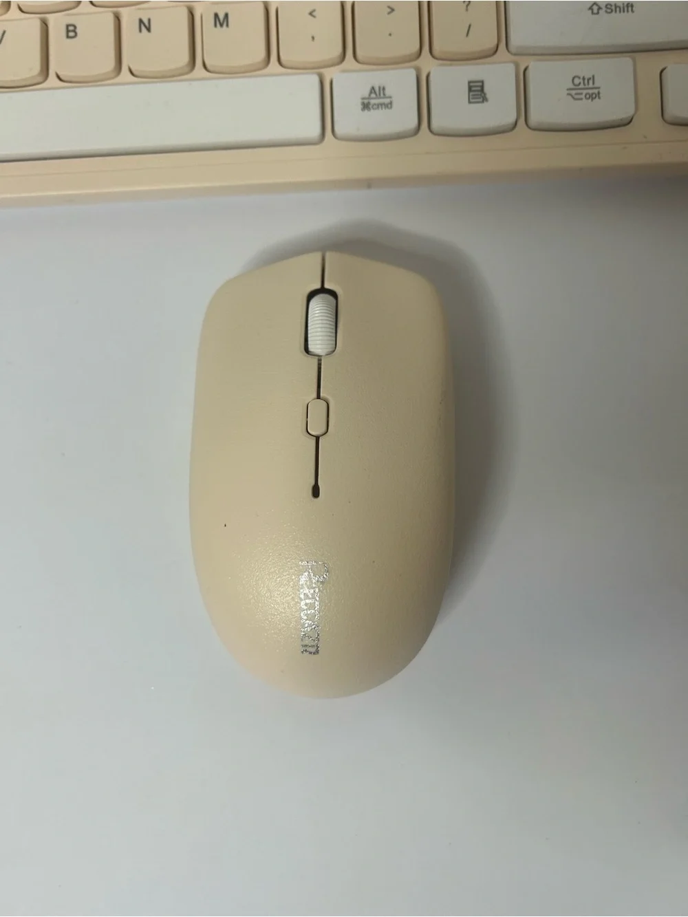 Wireless Beige Keyboard and Mouse Combo - Home Office