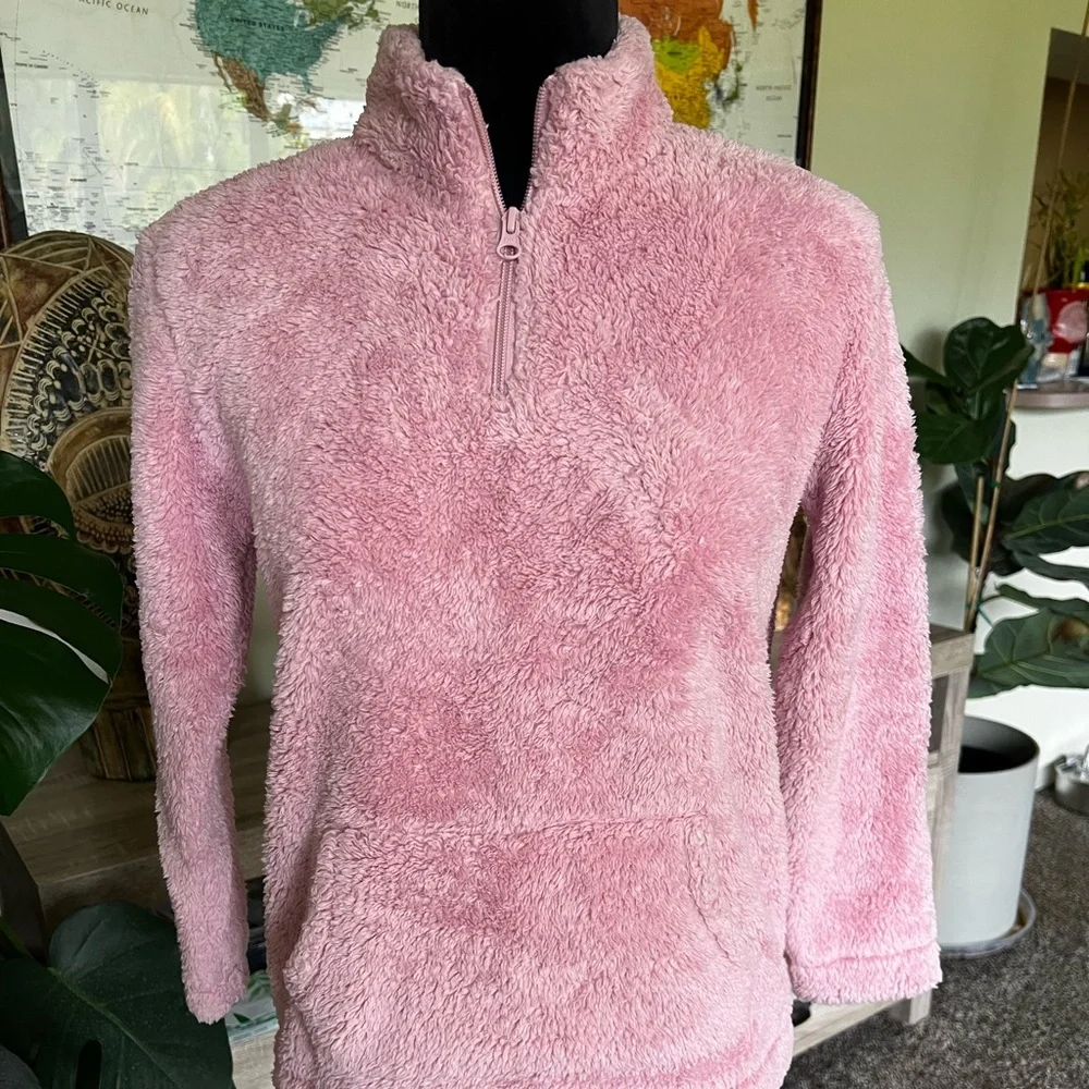 The Children's Place Plush Half-Zip Turtleneck Sweater - Pink