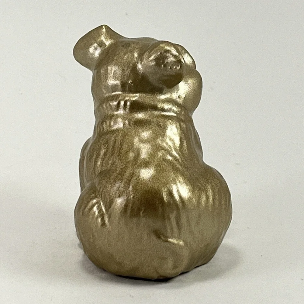 Farmhouse Brass-tone Pig Figure 2.5