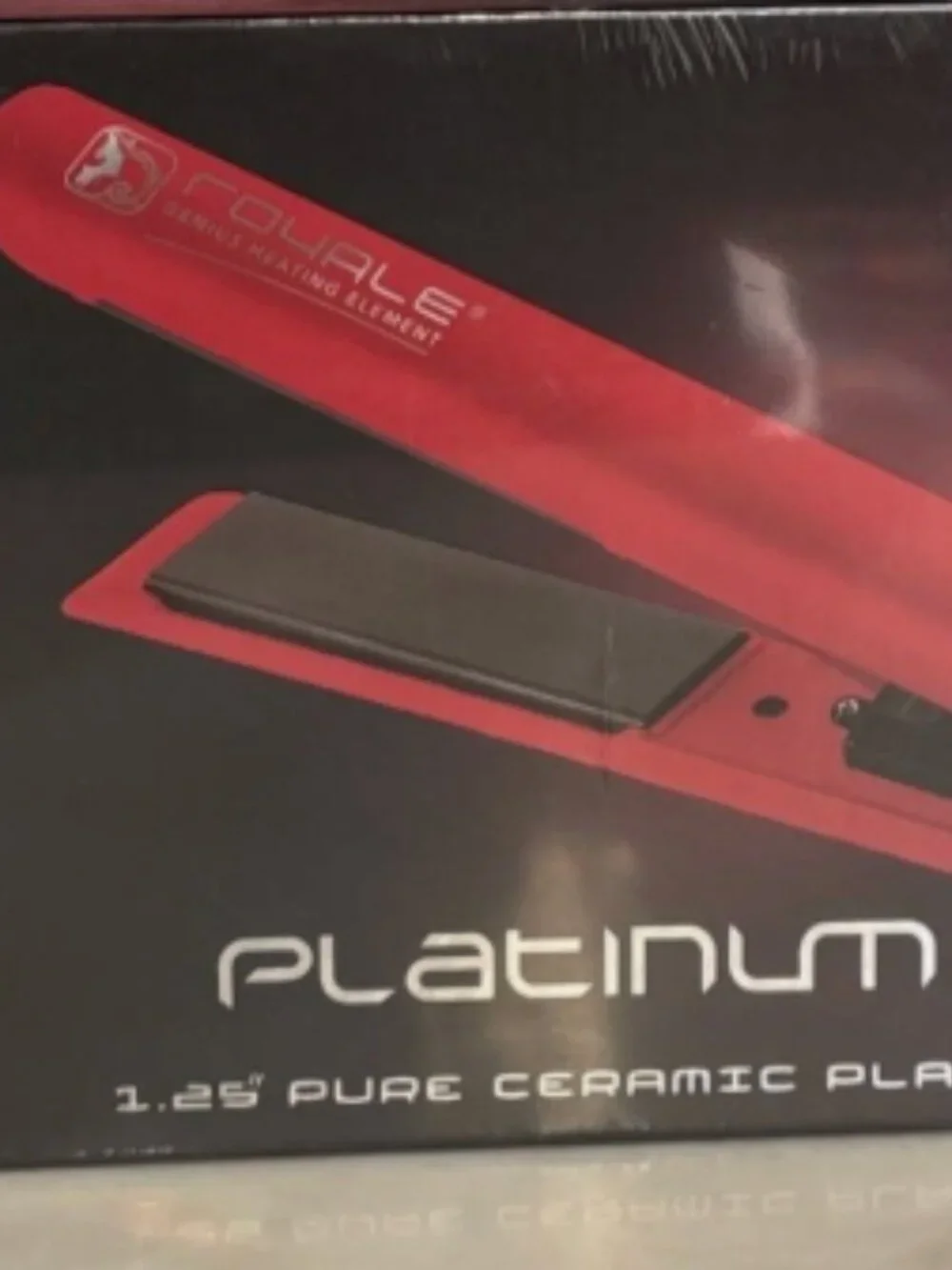 Royale Platinum Genius Heating Element Flat Iron - 1.25” NIB SEALED Red