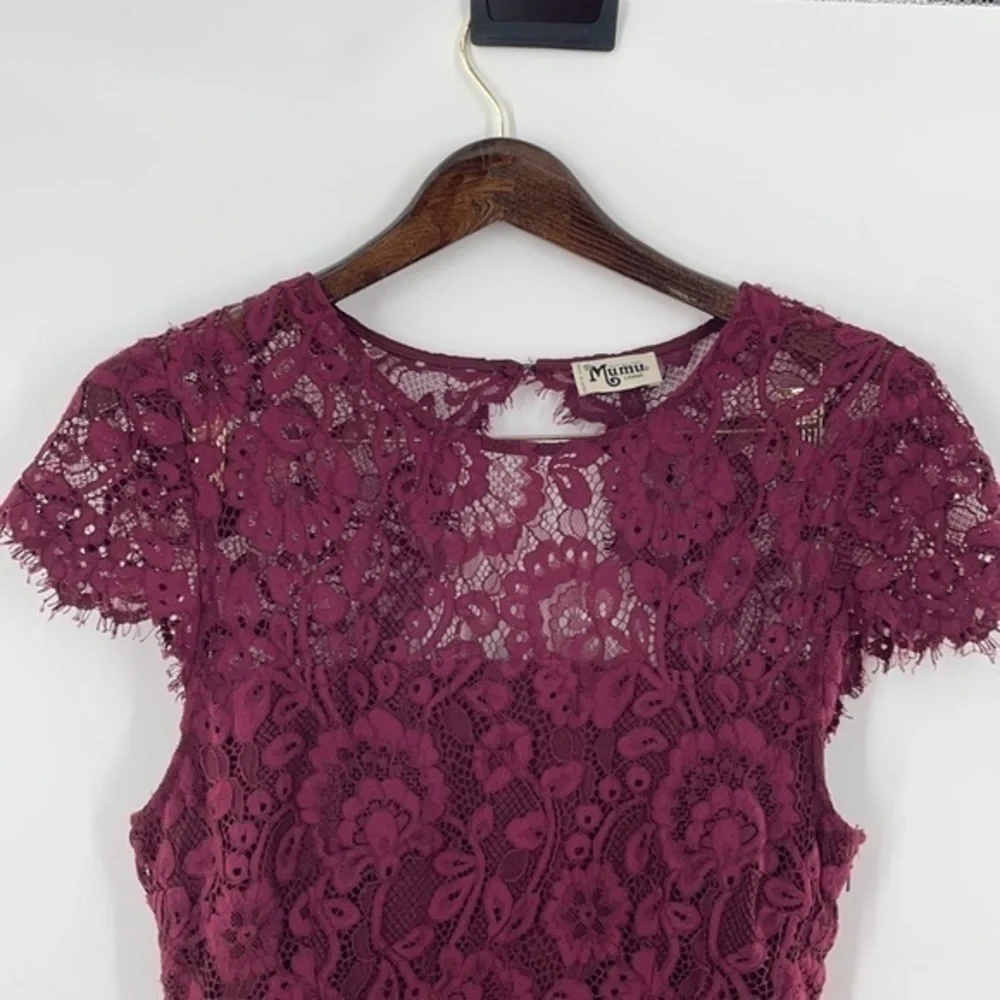 SHOW ME YOUR MUMU ALICE lace berry merlot dress
