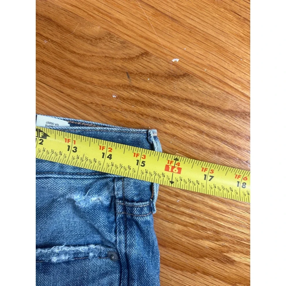 Lucky Brand Denim Shorts Blue Distressed Cut Off Size 2/26 Medium Wash