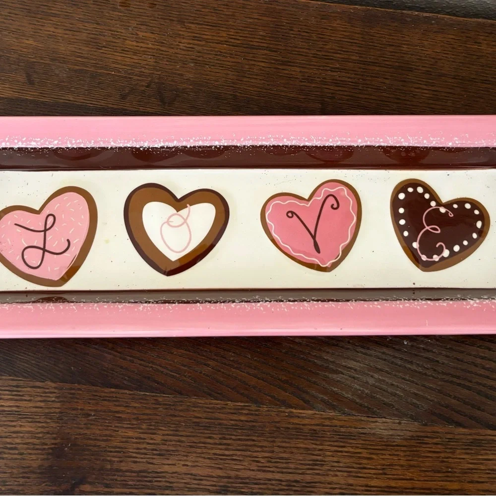 Pink and Brown Heart Wall Decor