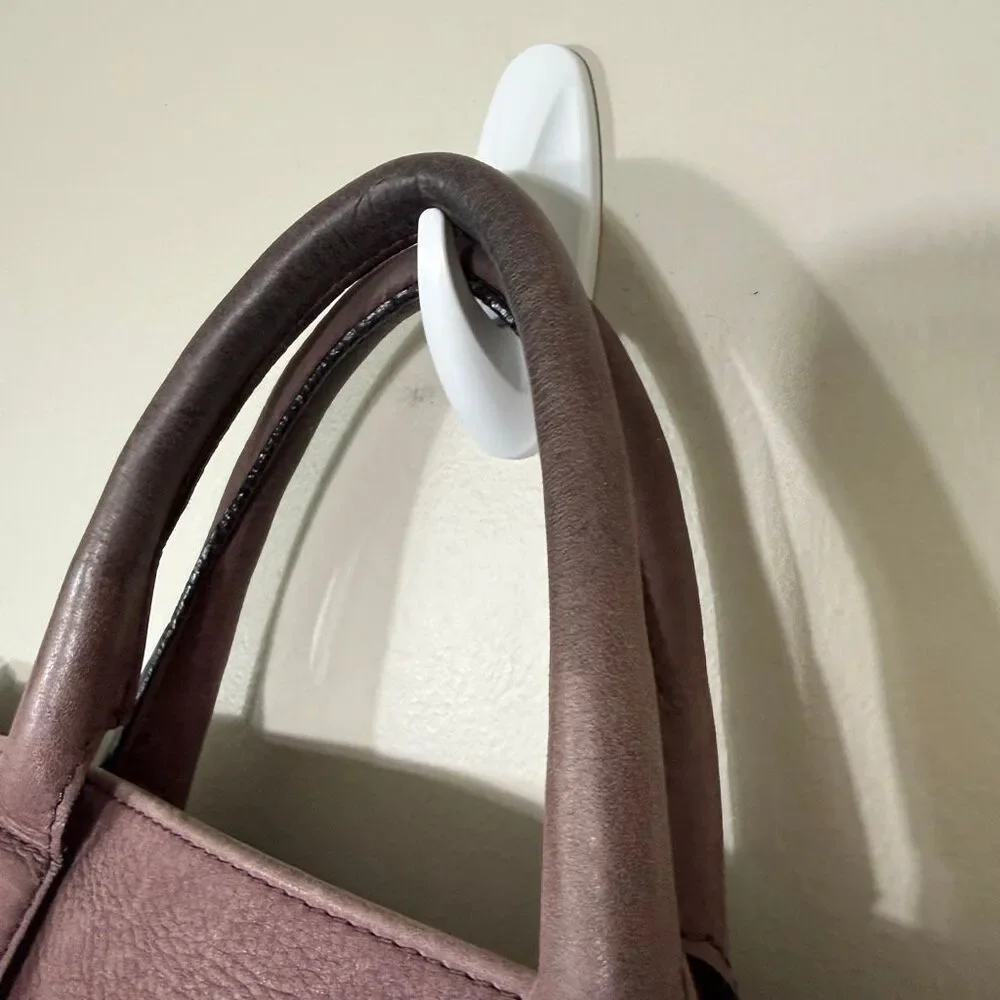Gianni Chiarini Light Purple Brown Slouchy Distressed Italian Leather Handbag