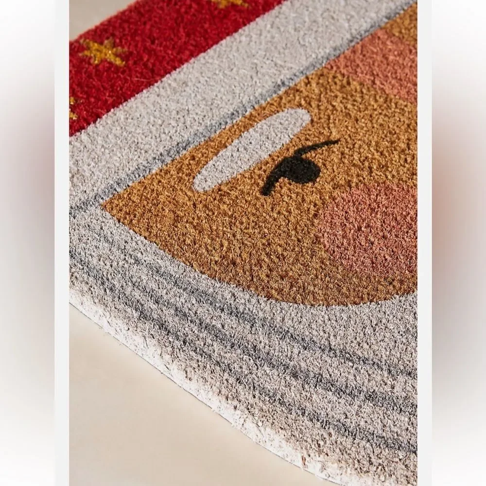 ANTHROPOLOGIE Santa Doormat Santa Claus Christmas