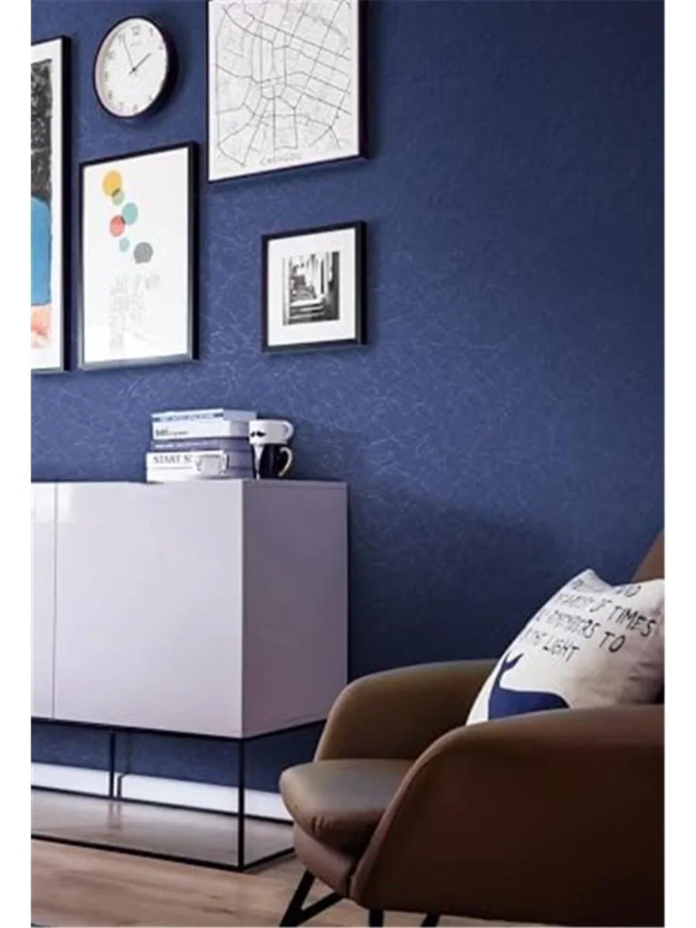 Navy Blue Peel And Stick Wallpaper Waterproof Vinyl Contact Paper Decor