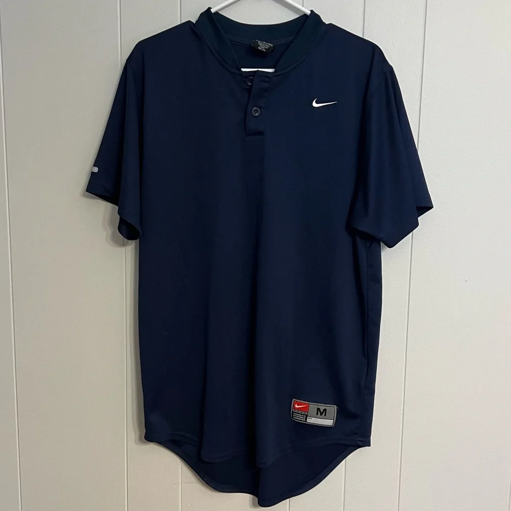 Nike Dri fit short sleeve navy blue‎ size M