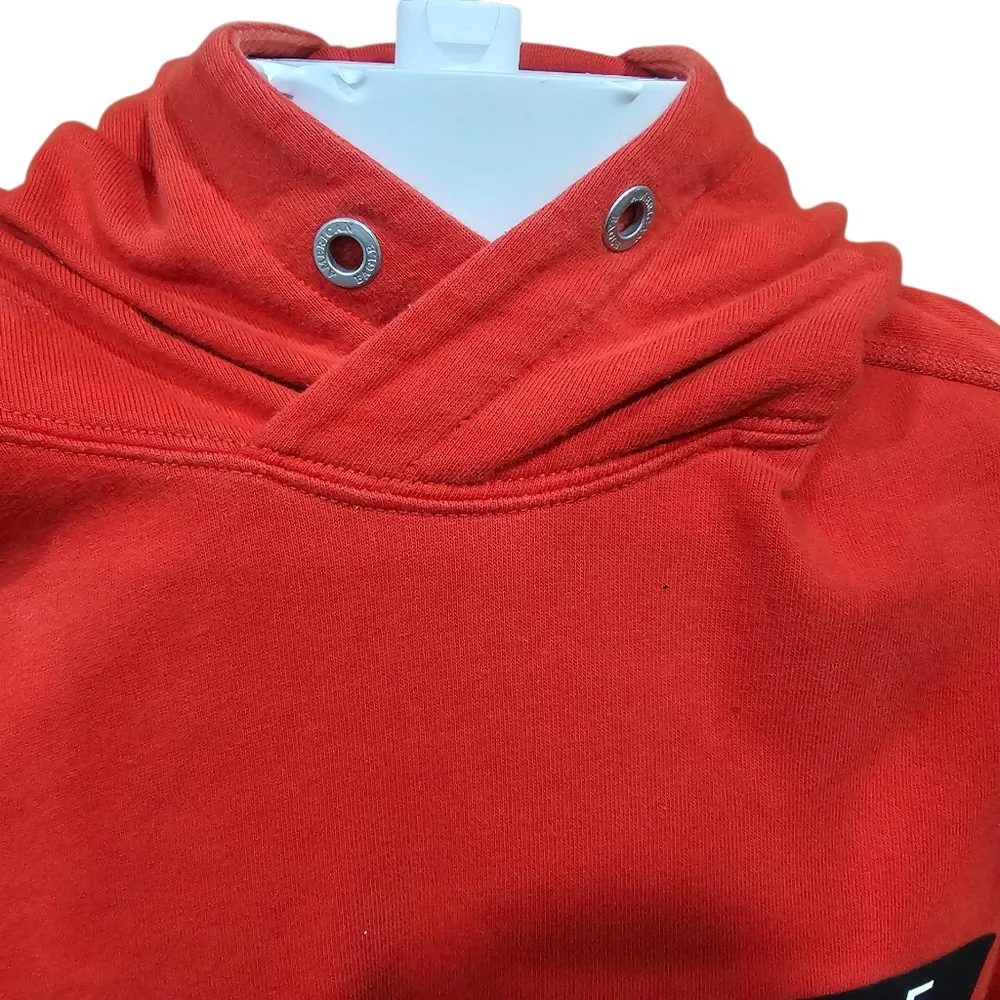 American Eagle Red Hoodie Men’s L | AE Logo Pullover | Graphic Sleeve‎