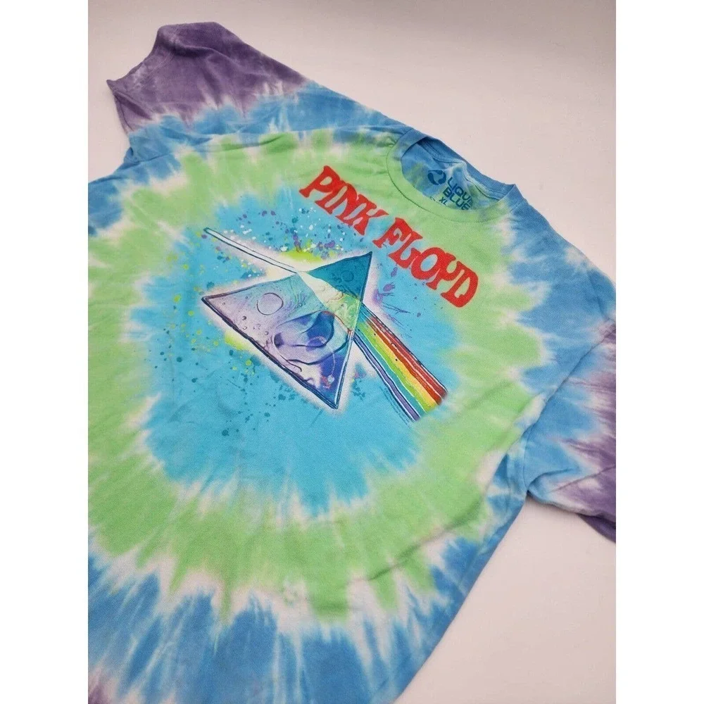 Pink Floyd Dark Side Oil Paint Tie-Dye T-Shirt 2017 Size XL
