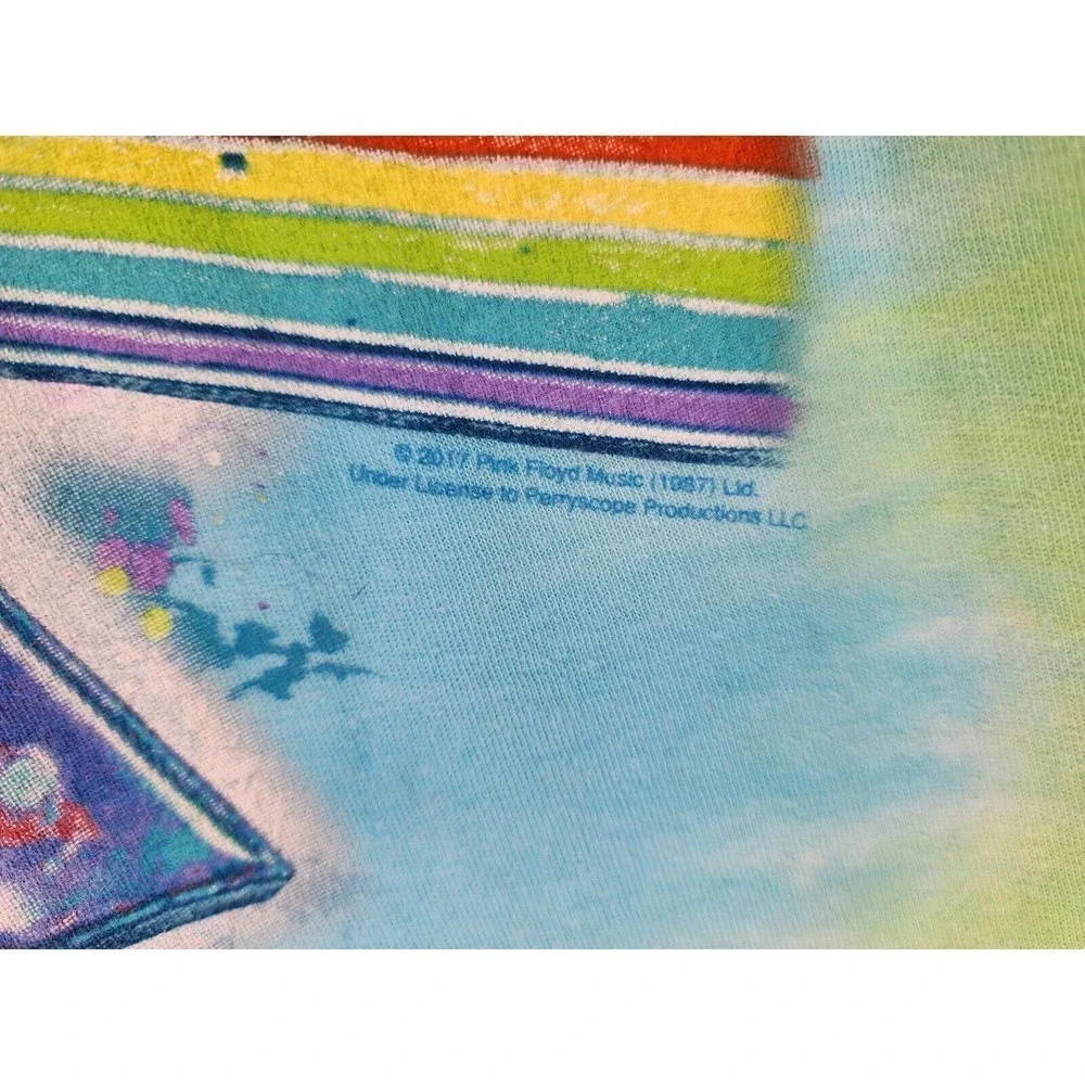 Pink Floyd Dark Side Oil Paint Tie-Dye T-Shirt 2017 Size XL