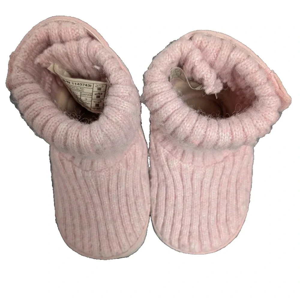 Ugg Skylar Slippers Baby Girl 0/1 Pink Knit Soft Shoe Cozy Bootie Boots Light