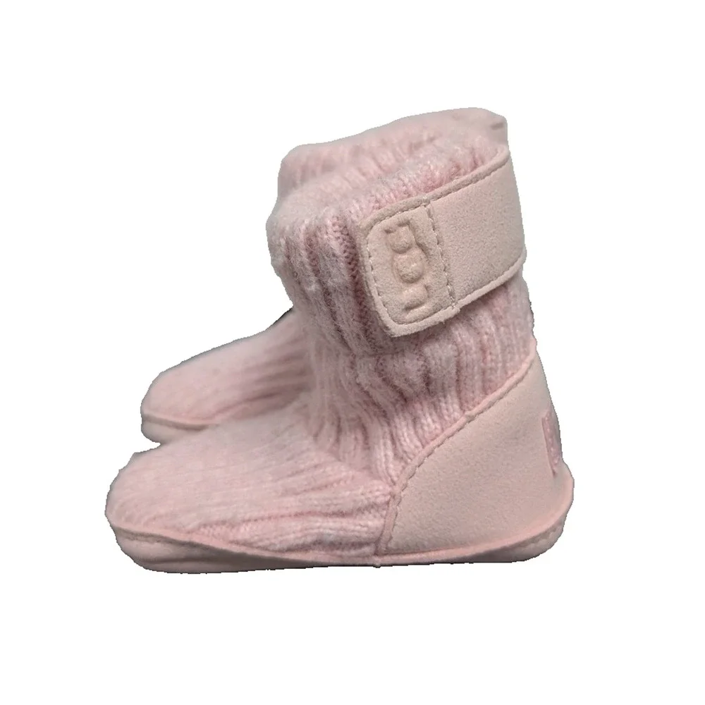 Ugg Skylar Slippers Baby Girl 0/1 Pink Knit Soft Shoe Cozy Bootie Boots Light