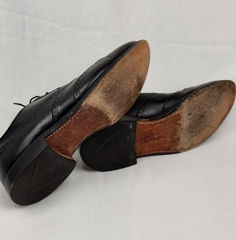 Allen Edmonds Black Birmingham Oxford Leather Dress Shoes