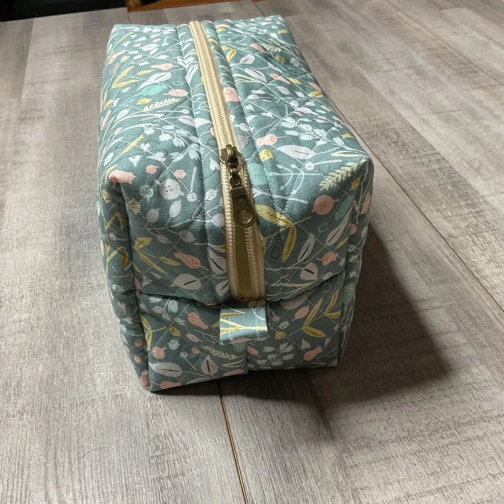 Floral Makeup Bag Cosmetic Organizer Travel Toiletry Zipper Pouch