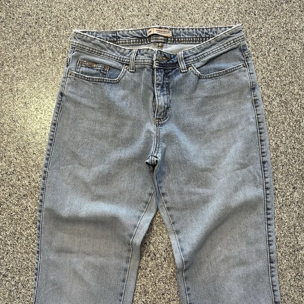 Lee Jeans Womens 12 32x31 Mid Rise Bootcut Light Wash Stretch Denim