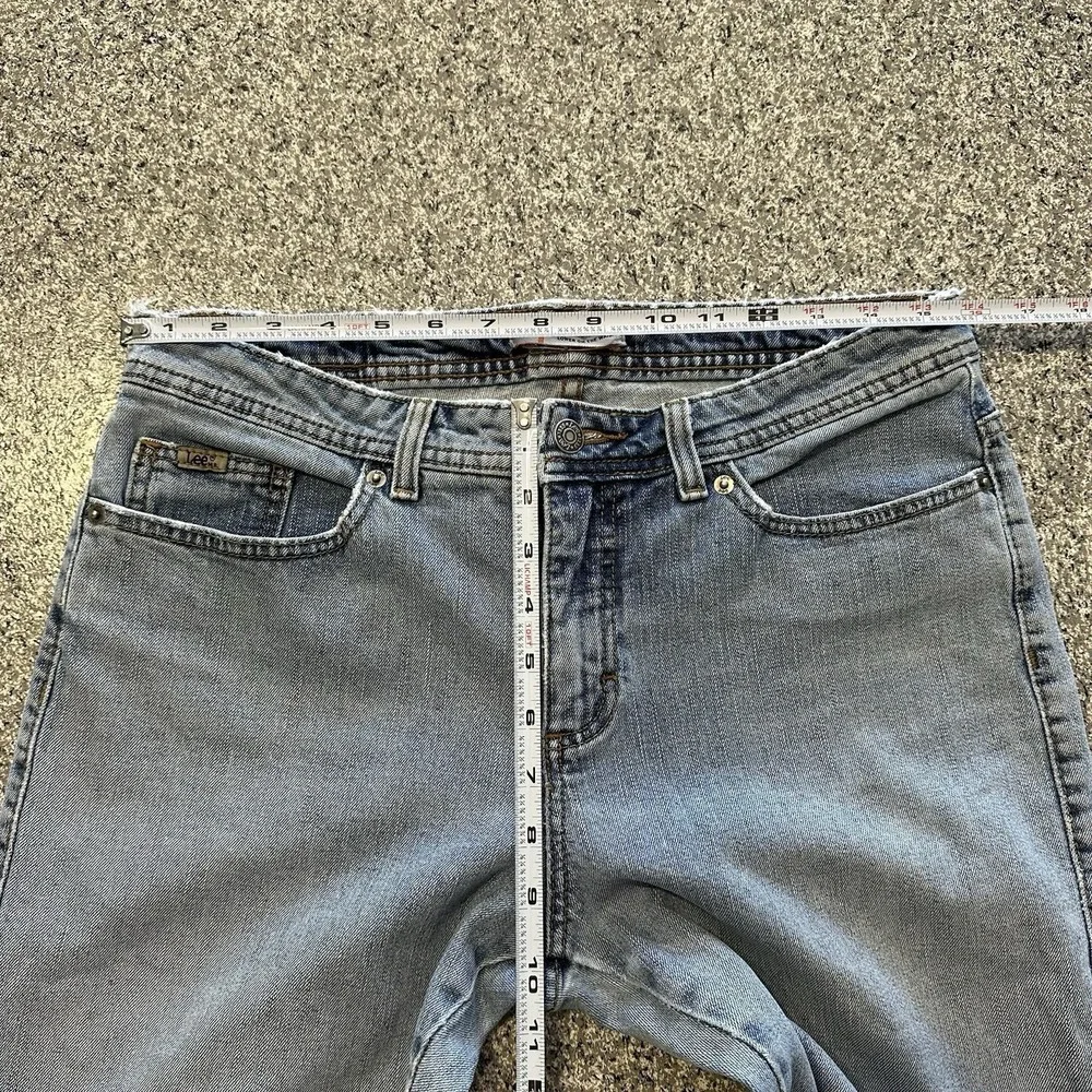 Lee Jeans Womens 12 32x31 Mid Rise Bootcut Light Wash Stretch Denim