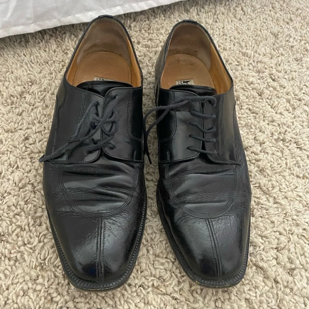 Men’s Moreschi Classic Black Oxfords (wedding shoes) size 11