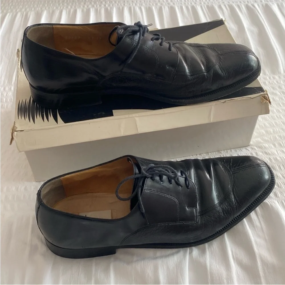 Men’s Moreschi Classic Black Oxfords (wedding shoes) size 11