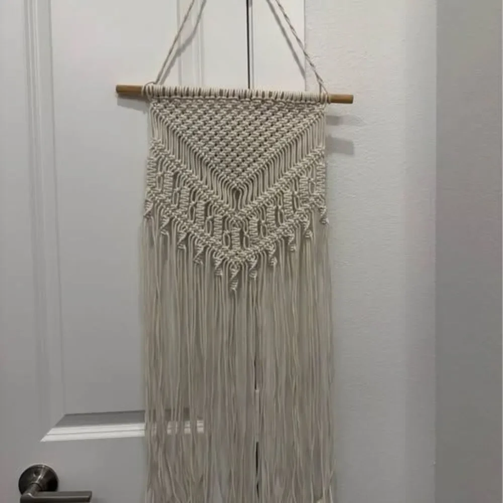Boho Macrame Wall Hanging Neutral Woven Wall Decor
