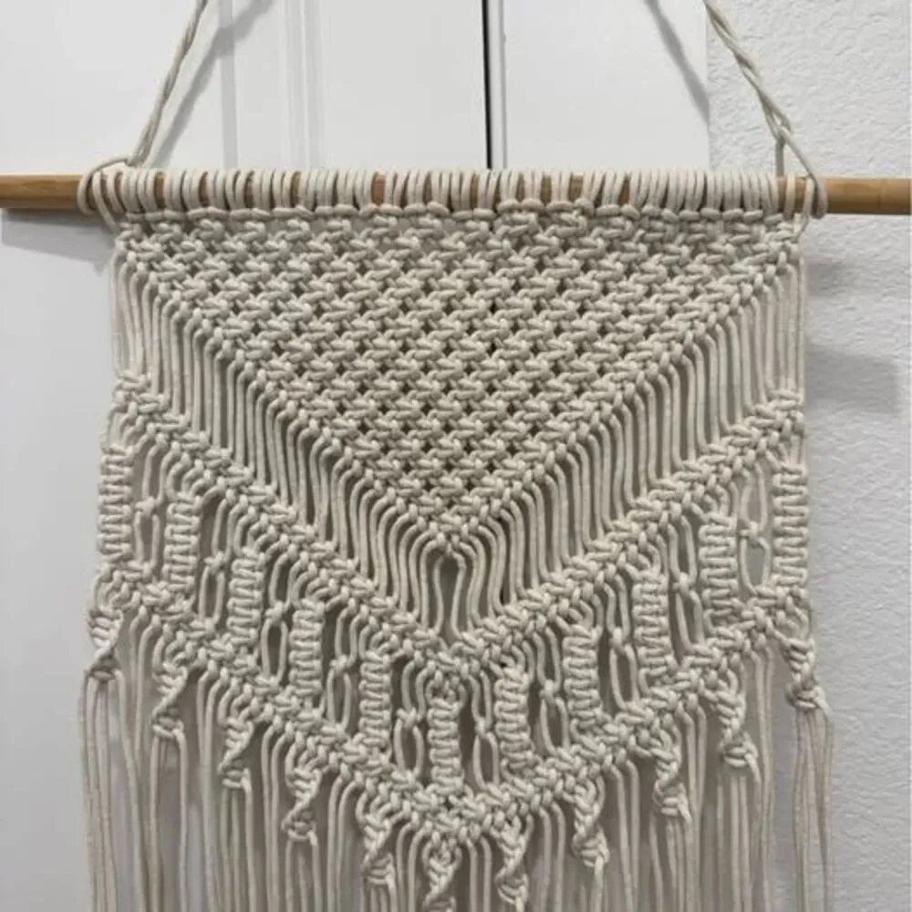 Boho Macrame Wall Hanging Neutral Woven Wall Decor