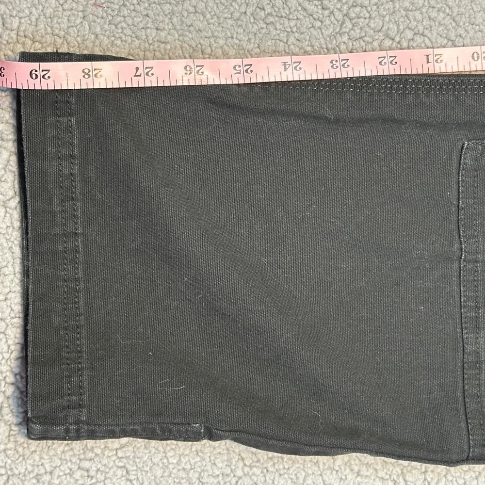 Noble Outfitters Womens Black Canvas Double Front Utility Work Pants Size 12