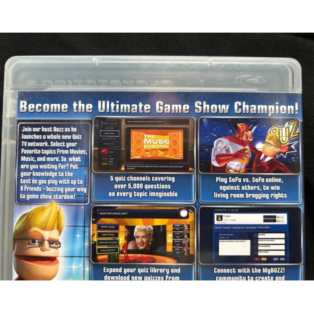 Buzz Quiz TV Sony PlayStation 3 PS3 2008 Trivia Party Game BCUS-98145 Excellent