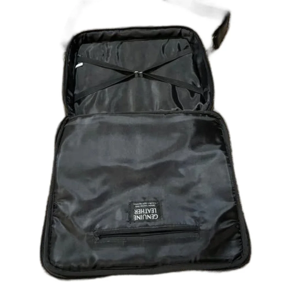 Unbranded elastic messenger leather