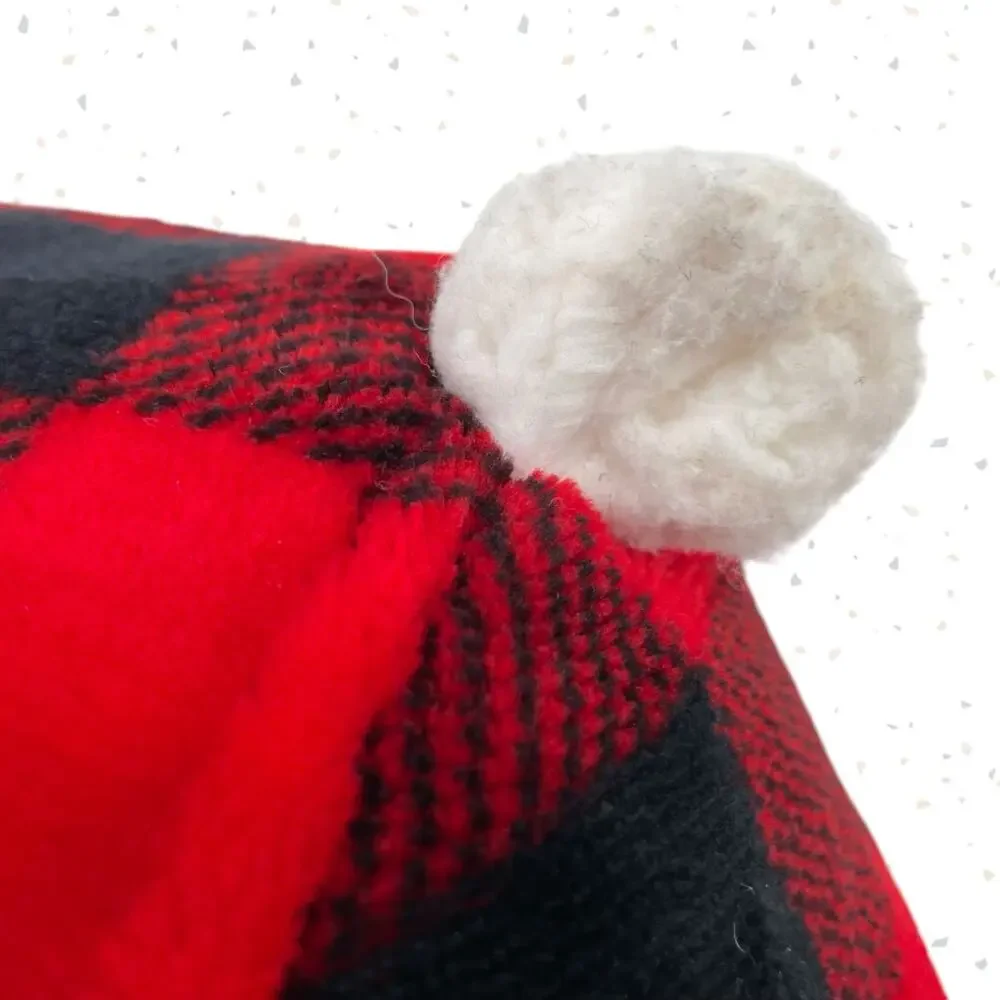 Buffalo Plaid Baby Trapper Hat Fleece Lined Checked Cozy Winter Glove Set 6-12m