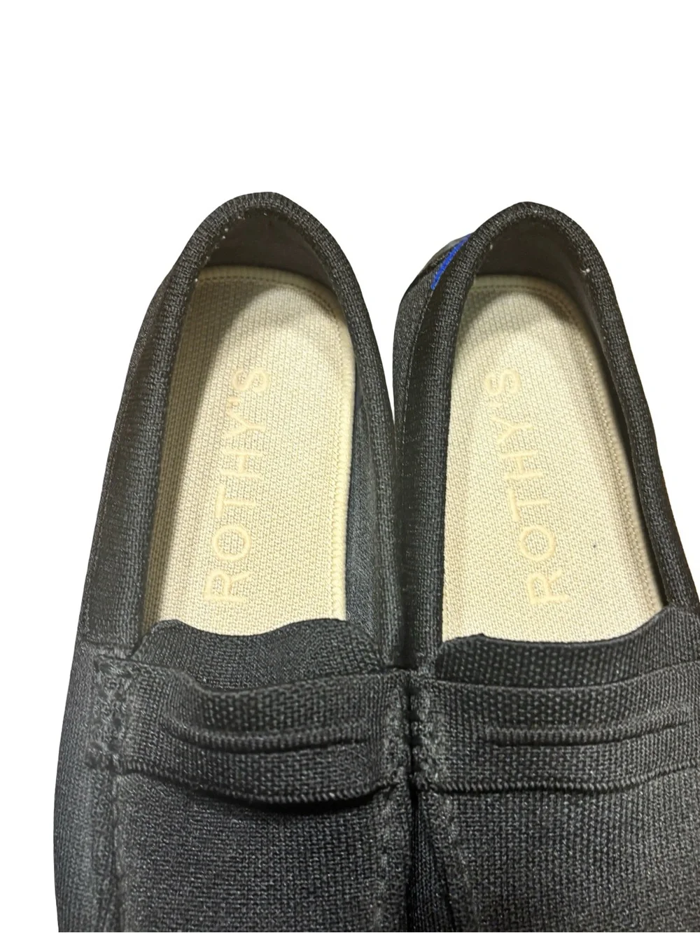 Rothys The Driving Loafer Shoes Womens 6 Black Knit Penny Moc Toe Slip On