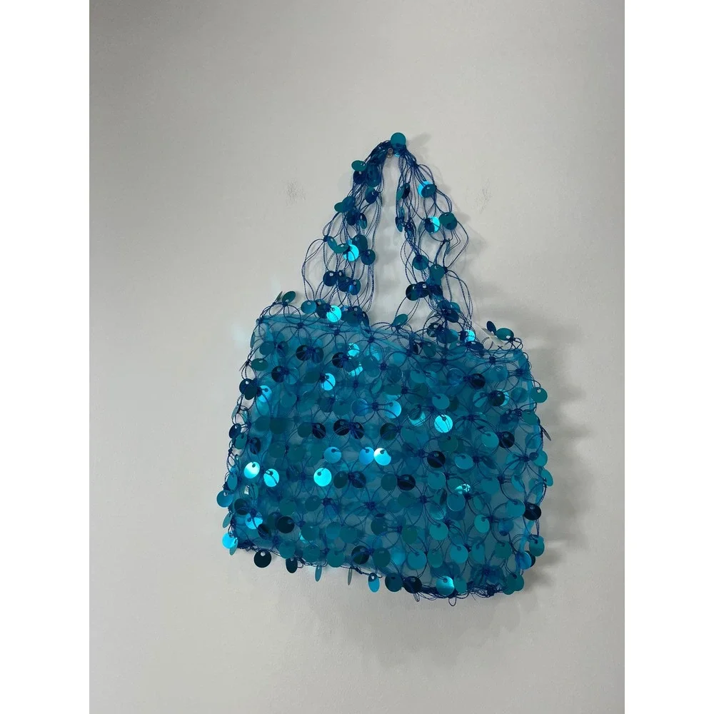 NWT Big Buddha Sequin Sheer Statement Bag