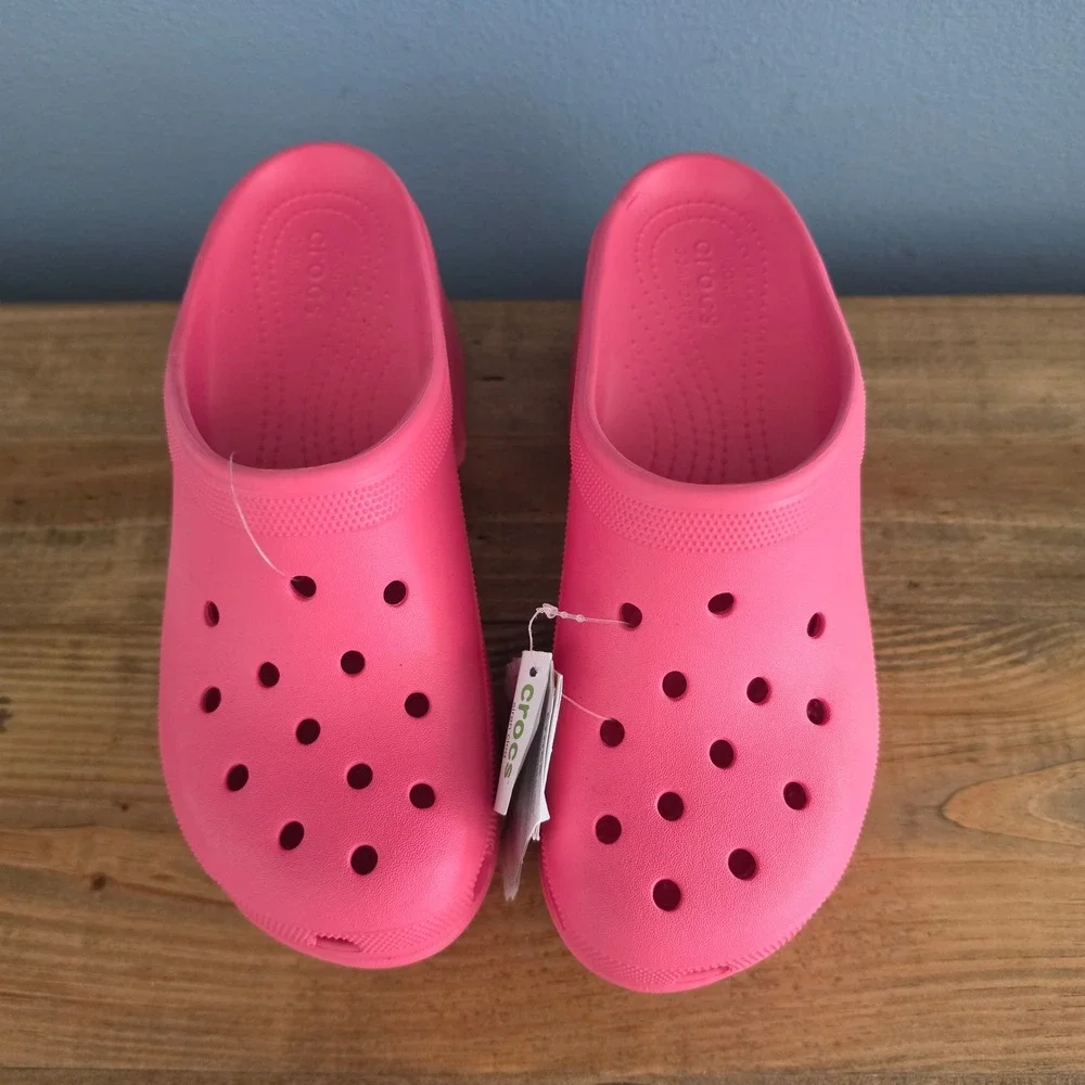 Crocs Womens Siren Clog Pink Chunky Platform Block Heel Sandals Size 11