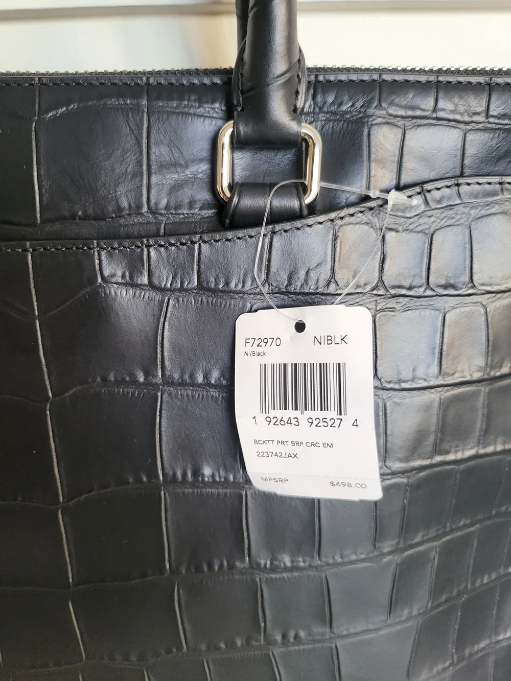 Coach structured croc