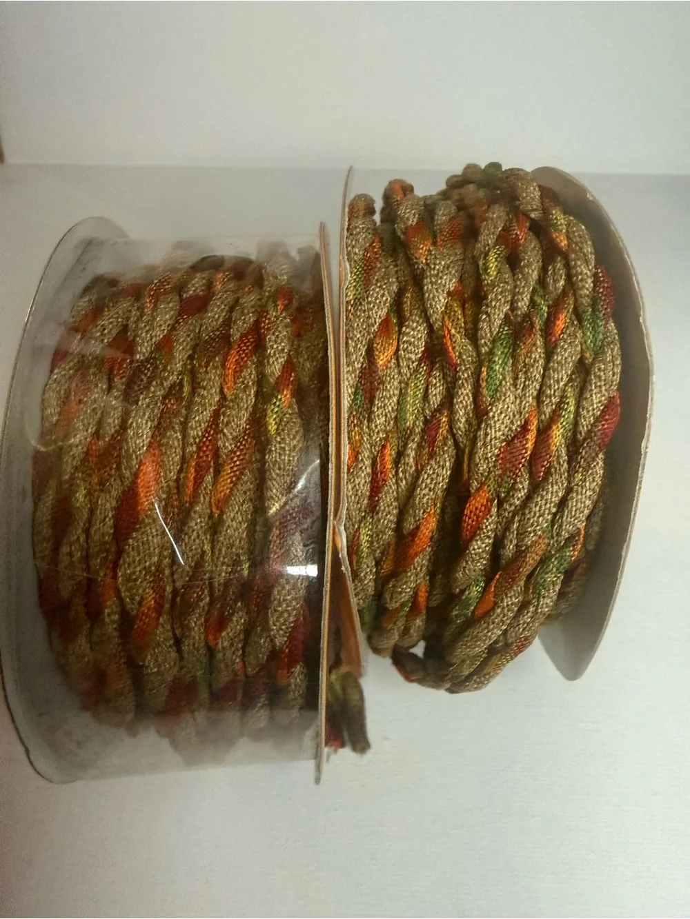 Hobby Lobby Fall Ribbon Garland in Orange, Brown, Green and Burgundy