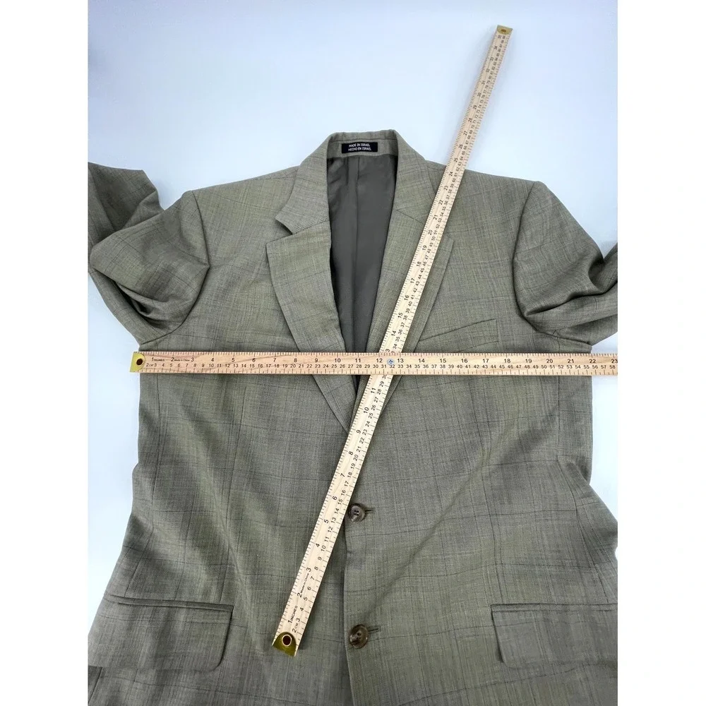 Stafford 2 Piece Suit Set Men 36L Brown Lined Wool 2-Button Notch Lapel Business