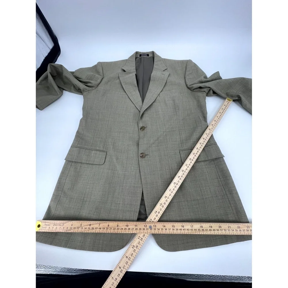 Stafford 2 Piece Suit Set Men 36L Brown Lined Wool 2-Button Notch Lapel Business