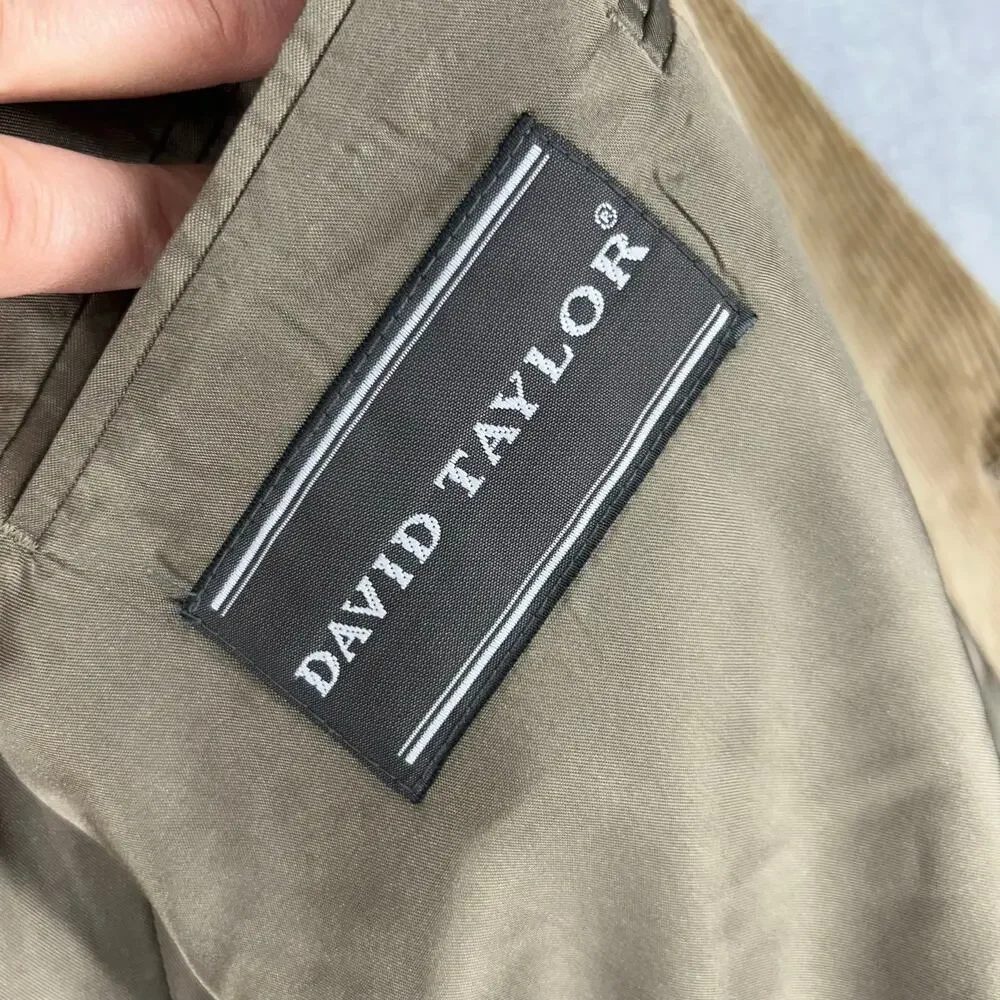 david taylor tan corduroy blazer sz 48L