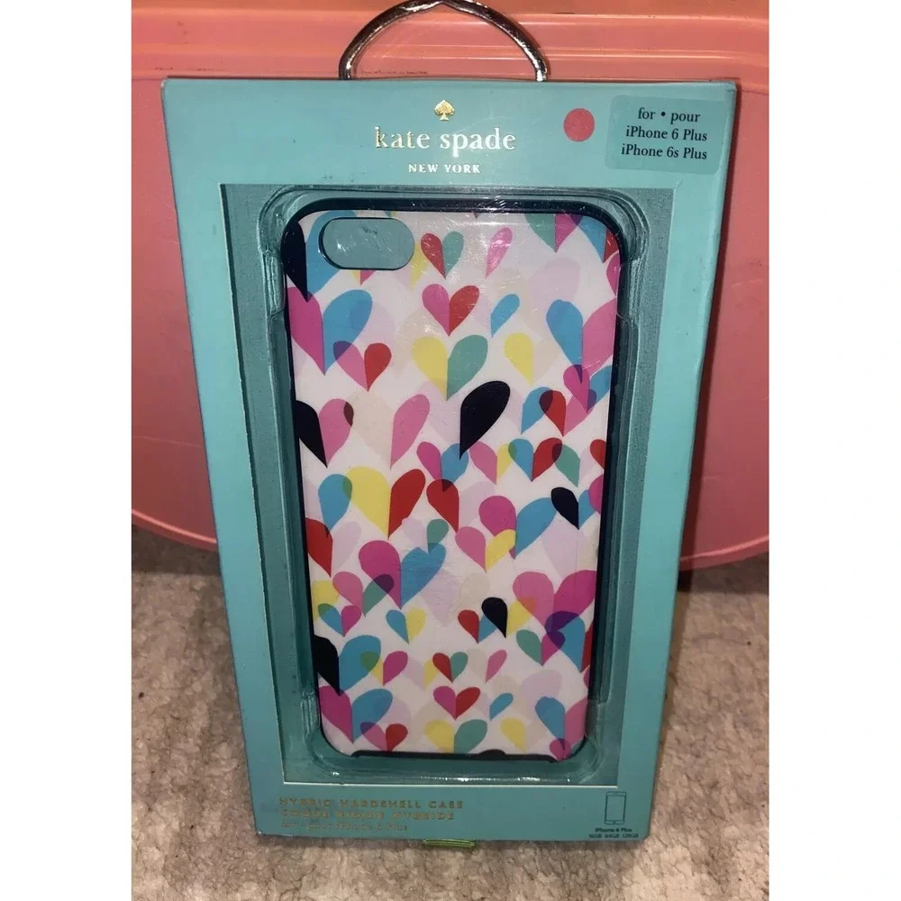 New‎ Kate Spade iPhone 6 Plus iPhone 6s Plus Hard Cover Case Rainbow Hearts