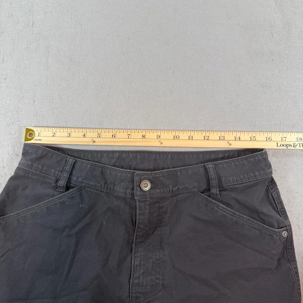 prAna Zion Hiking Cargo Shorts Mens 32 Gray Outdoor Stretch Utility
