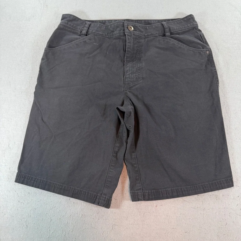 prAna Zion Hiking Cargo Shorts Mens 32 Gray Outdoor Stretch Utility