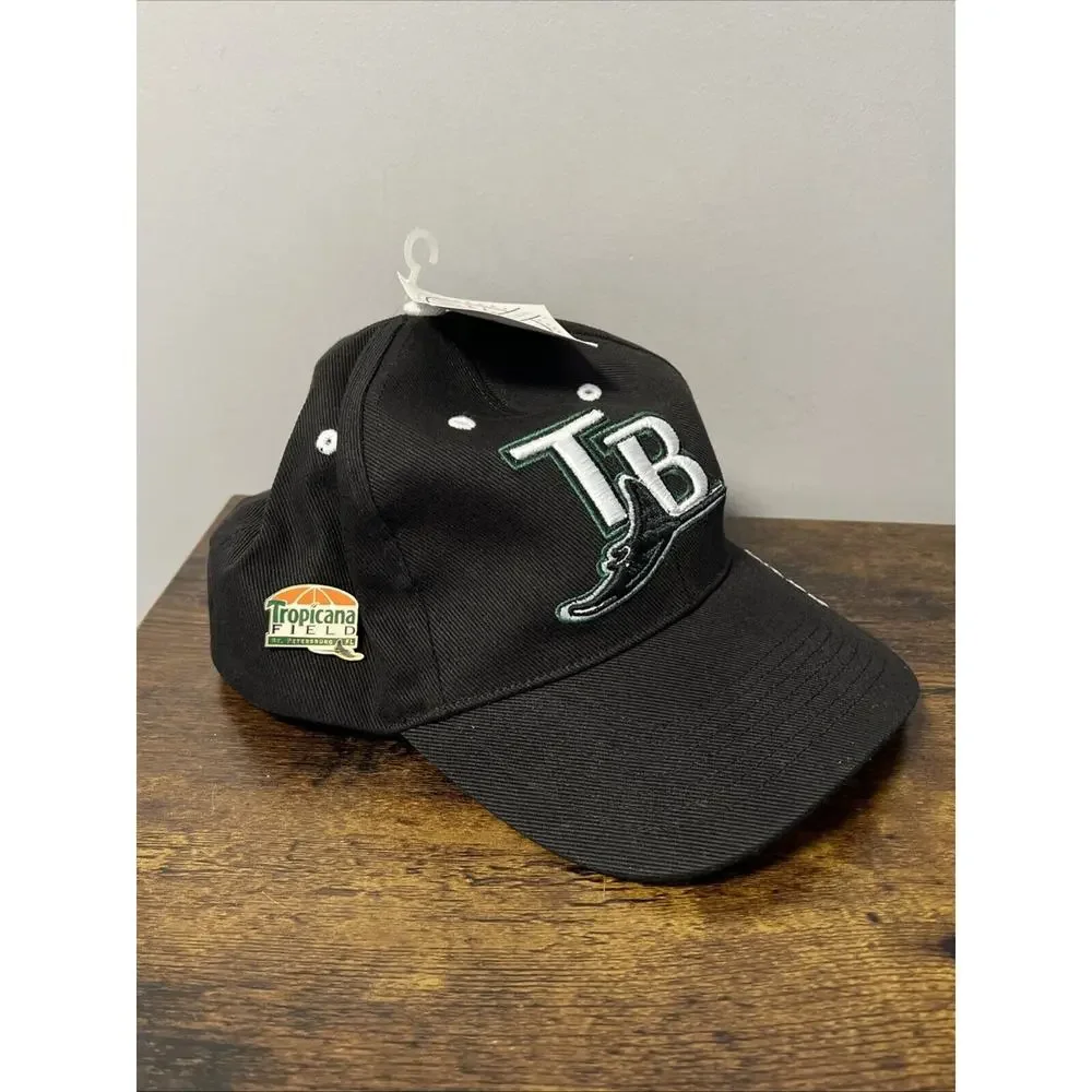 NEW Twins Enterprise TAMPA BAY DEVIL RAYS Hat Strapback OSFM + Tropicana Hat Pin