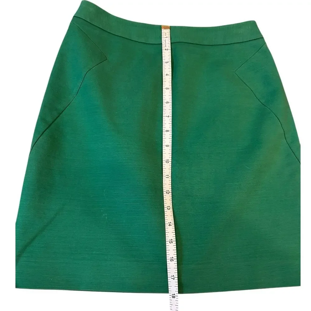 KATE SPADE Womens's Mini Skirt Size 2 Green Bossgirl Corpcore Career Office