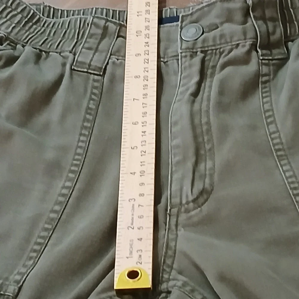 Aeropostale Men Cargo Pants SzS Olive Drawstring Hem Cotton Outdoors Hiking