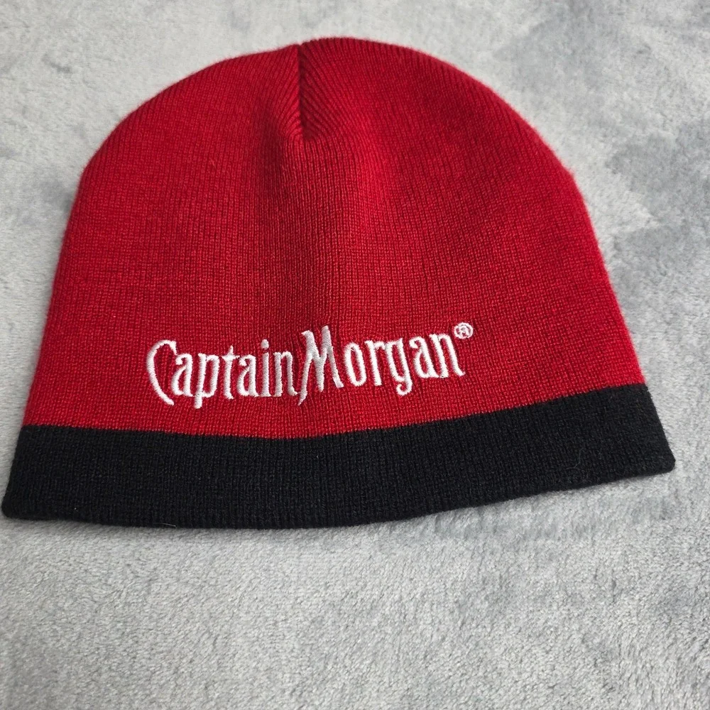 Captain Morgan Red and Black Winter Hat Beanie-OS‎