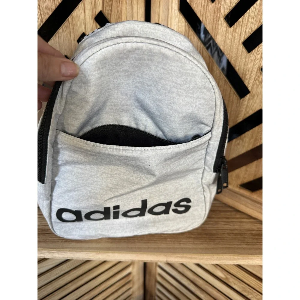 Adidas Mini Backpack Gray –‎ 11x9x4 – Adjustable Straps, Excellent Condition