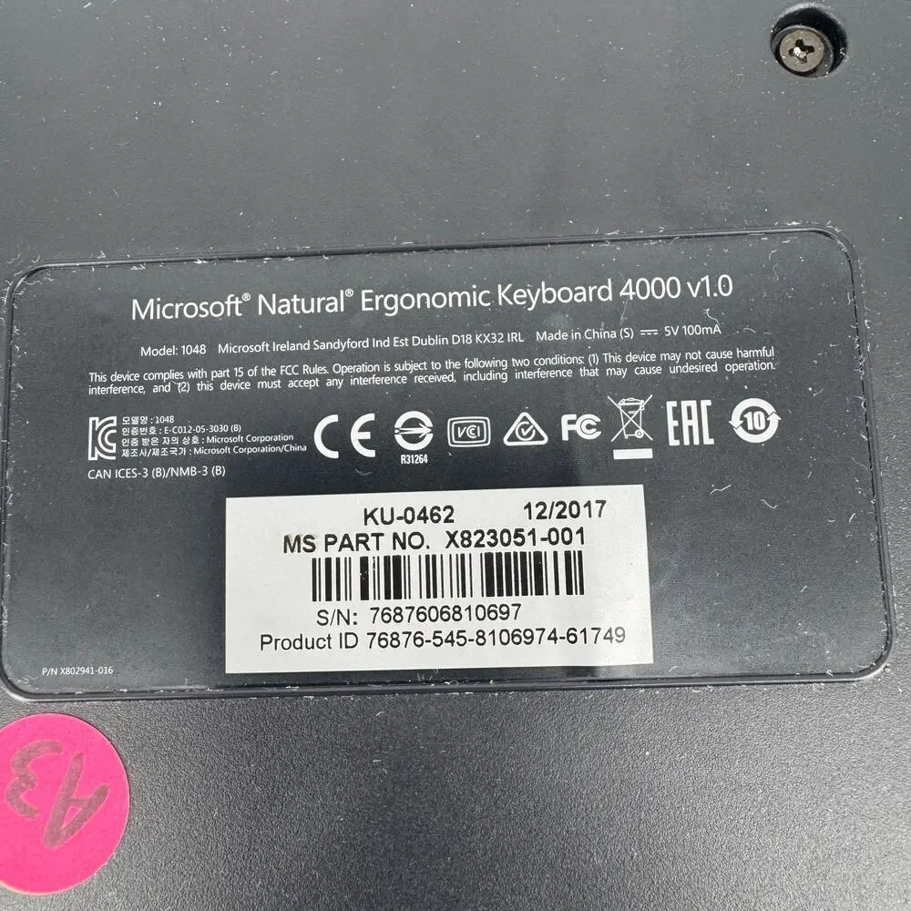 Microsoft natural ergonomic